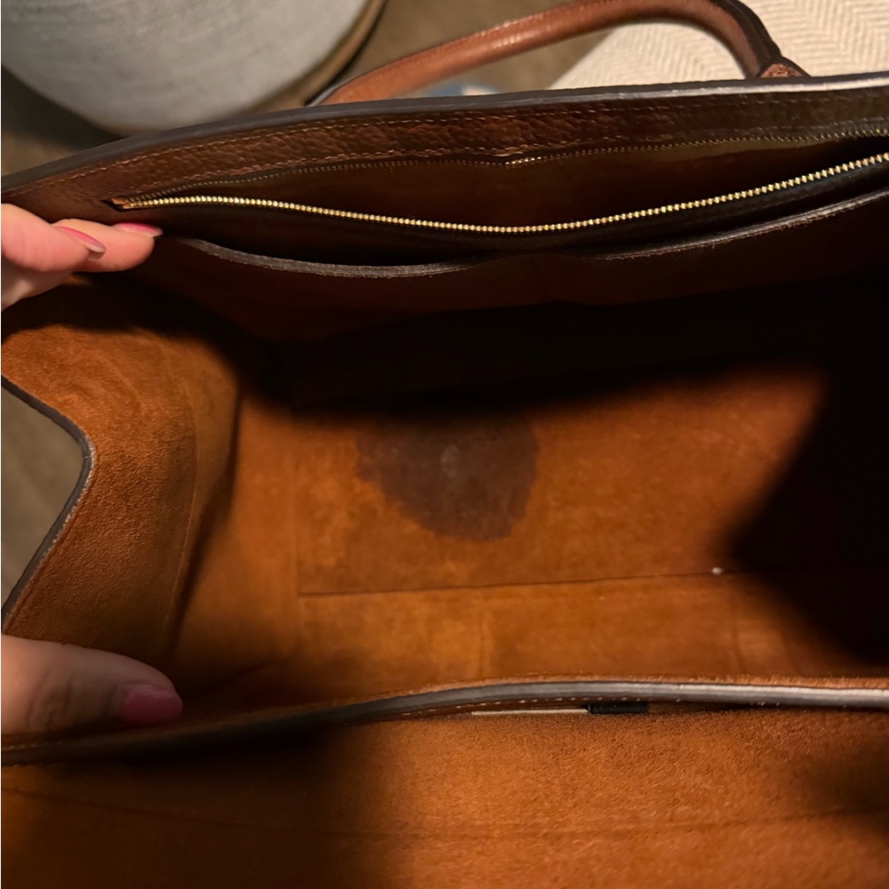 Mulberry Brown Pebbled Leather Top-Handle Satchel - Picture 8 of 8